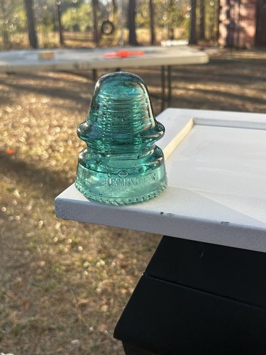 Hemingray glass insulator No 19 Green CD 162 SDP. Lots Of Bubbles! Very Rare - Picture 18 of 24