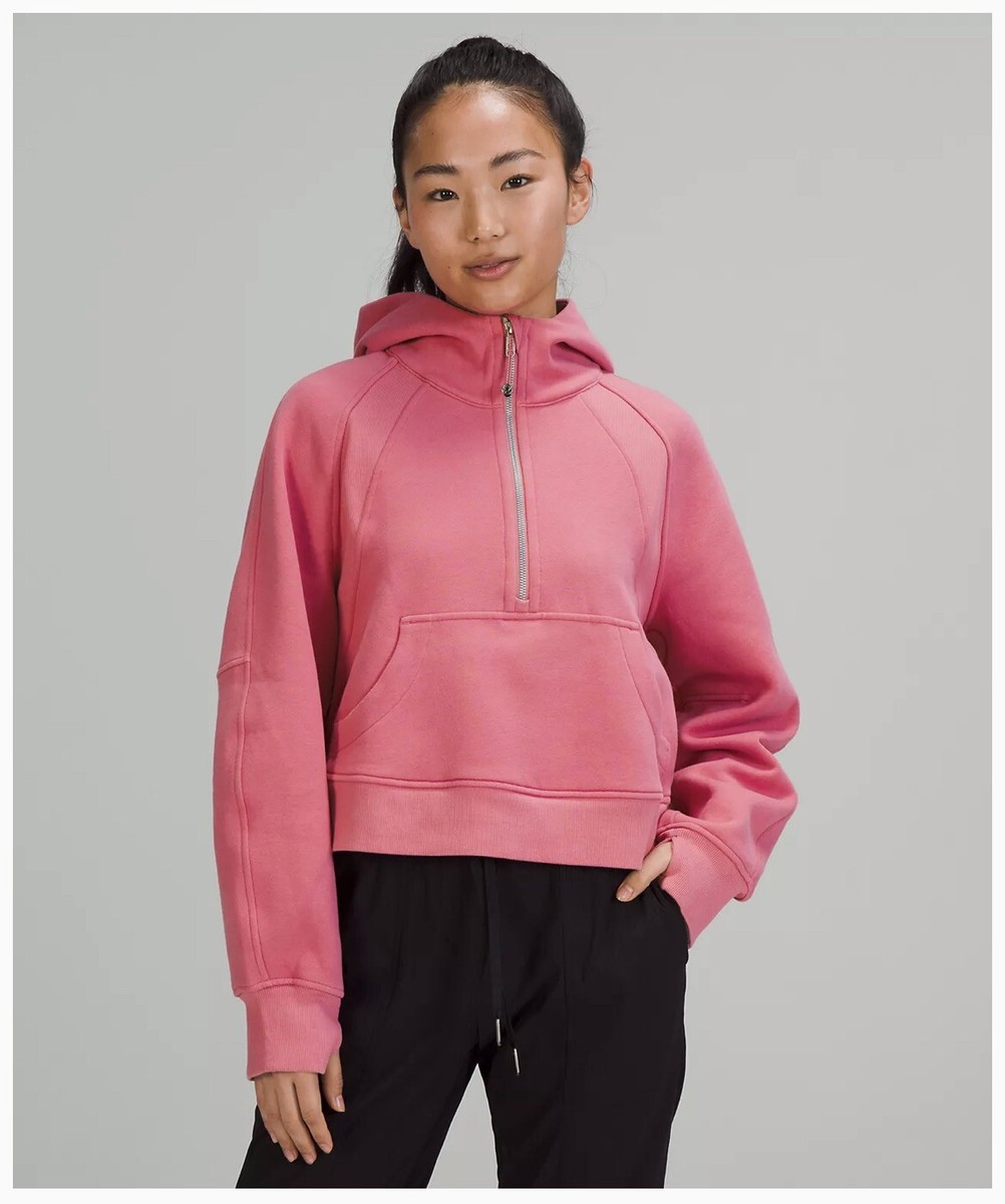 lululemon ルルレモン　scuba pink NWT Lululemon Scuba Oversized 1/2 Half-Zip Hoodie Size XS/S in