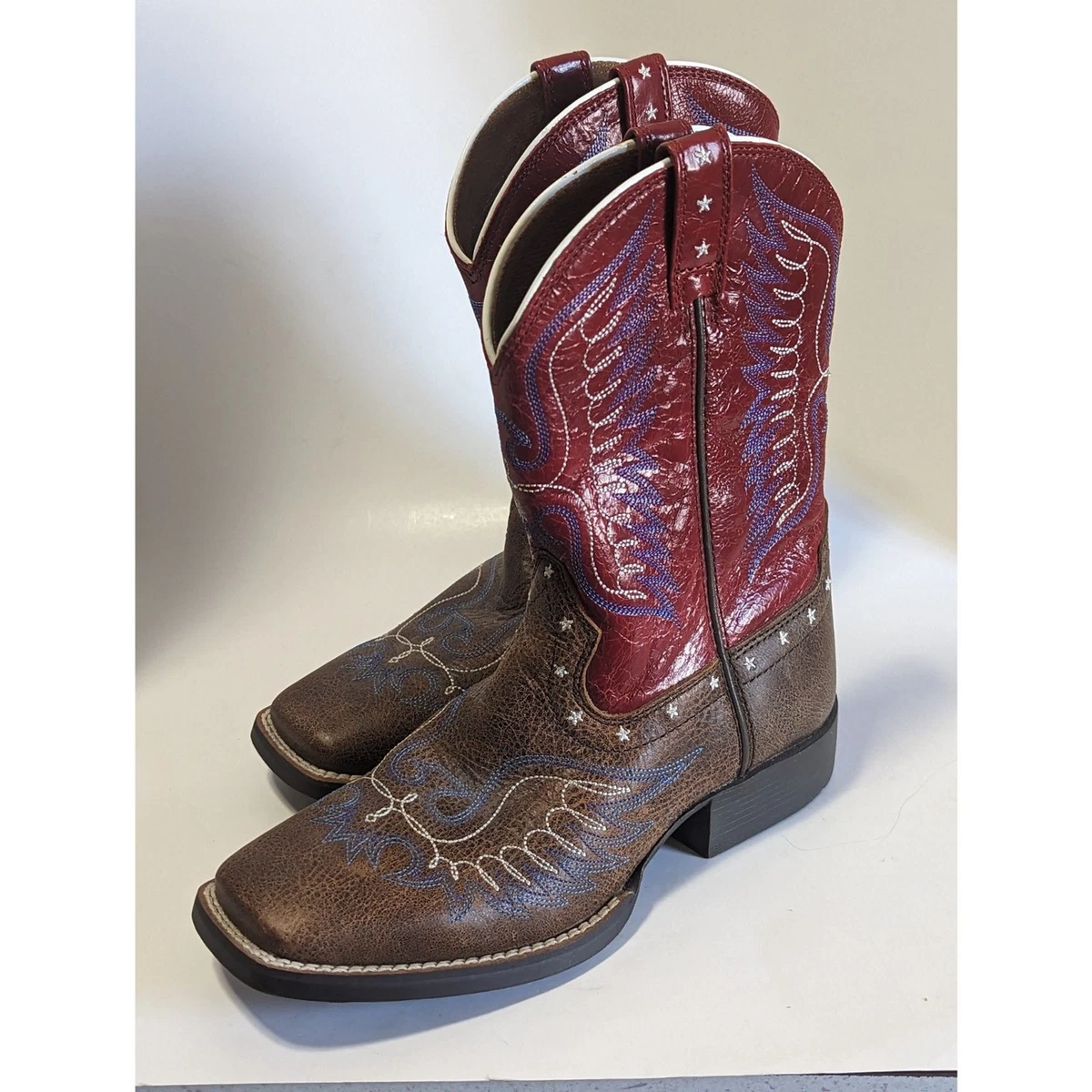 Red white and hotsell blue ariat boots