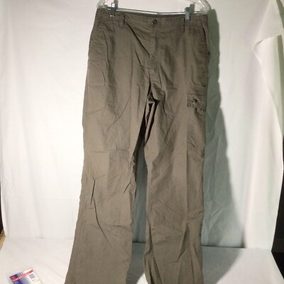 Lands End Cargo Pants Mens M (32-34) Green Khaki Utility Pockets