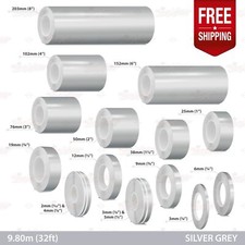 Silver Gray Roll Pin Stripe Car Striping Line Tape Decal Adhesive Vinyl Sticker