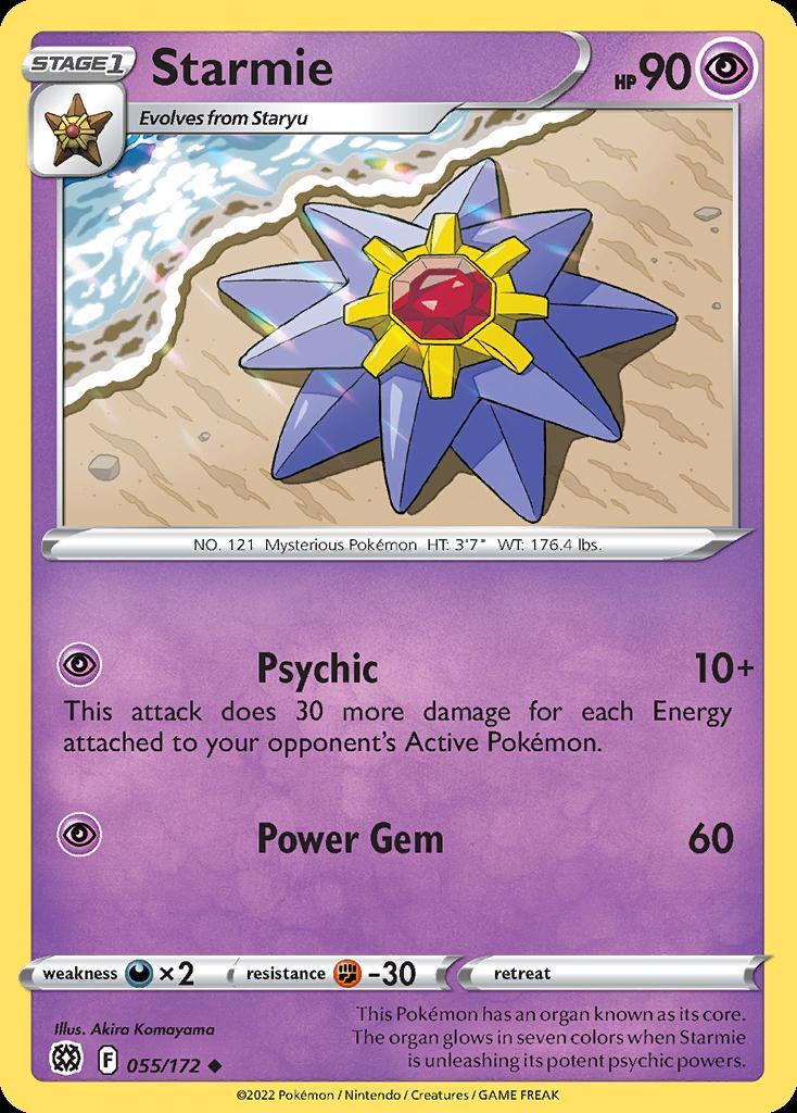 Pokemon Starmie (55/186) Brilliant Stars NM