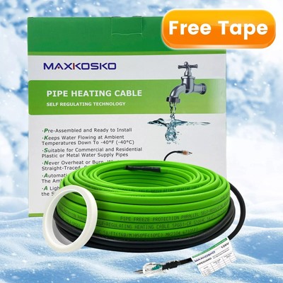 20ft Self-Regulating Pipeline Heating Cable, Professionally Care for Pipe
