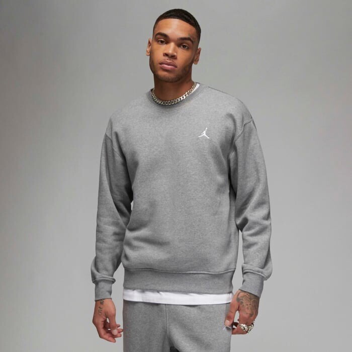 スウェット・トレーナー Nike Jordan Brooklyn Fleece Men's Crewneck Sweatshirt Jordan Brooklyn Fleece Men's Crewneck Sweatshirt gray grey