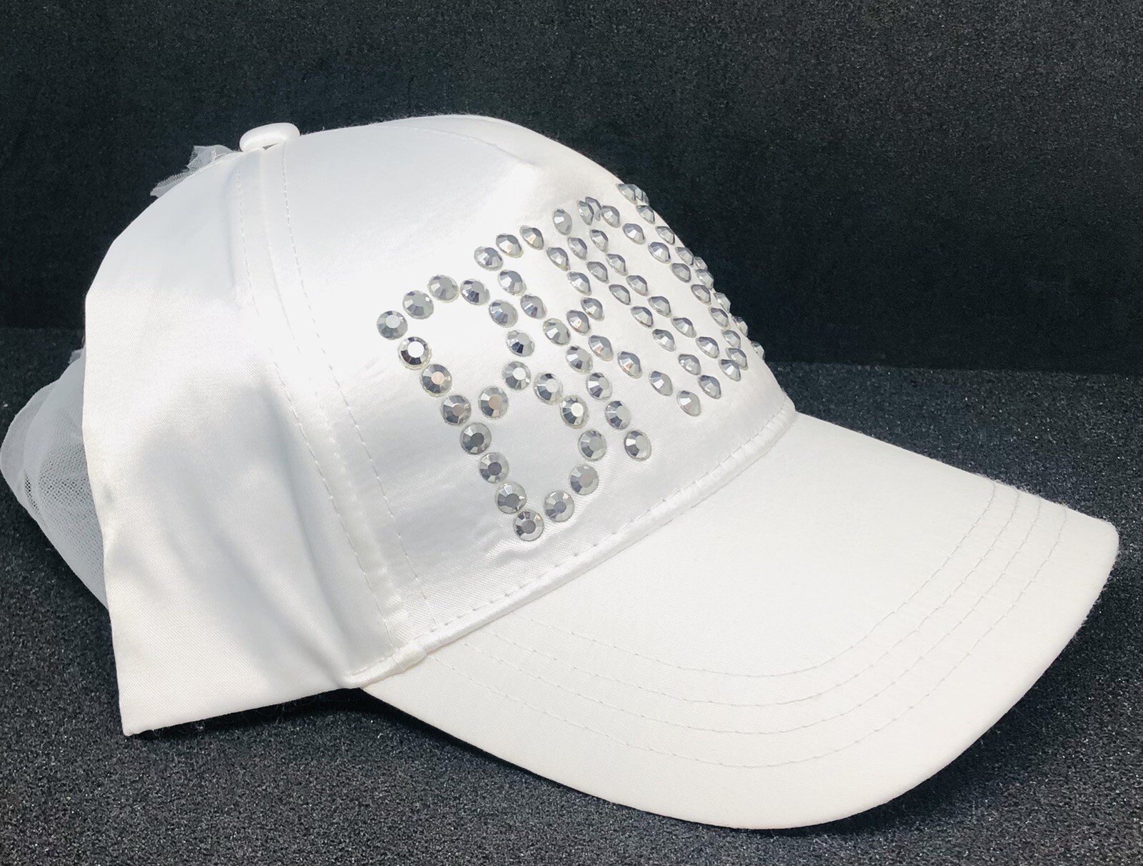 Bride Hat Baseball Cap Adjustable Hat one size Wh… - image 4