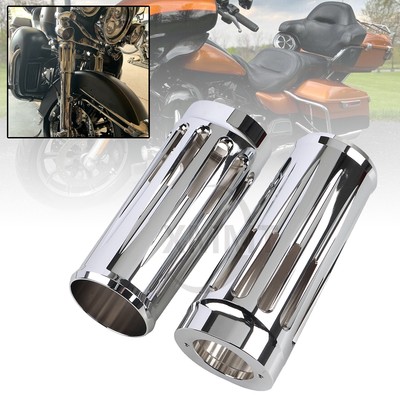 2'' Extend Front Fork Boots Cans Cover For Harley Touring Glide Road King 84-13