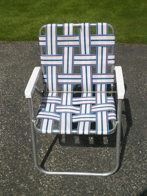 Vintage Webbed Chair Sunbeam Patio Furniture MCM | eBay