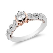 1Ct White Round Cut Stone Engagement Wedding Ring Solid 925 Sterling Silver