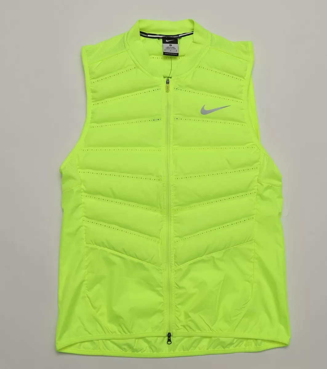 stress nul forstene Nike Aeroloft 800 Men&#039;s Down Running Vest Size Medium M in Volt Green  683912-702 | eBay