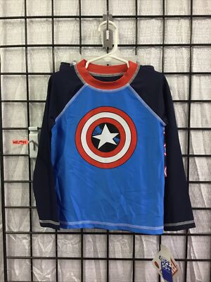 Marvel Kids Captain America 2 Piece Swimwear Size 4T