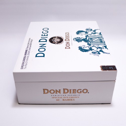 Don Diego Sun Grown Babies Empty Wood Cigar Box 8.25" x 6.25" x 2.5" - Picture 5 of 9