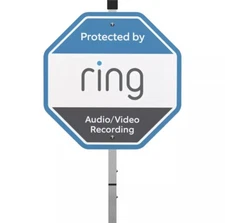 Ring Security Anti-Theft Yard Sign 9x9 Sign with Mounting Stake, NEW/SEALED