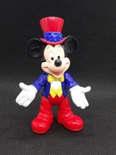 Mickey Mouse Figure Disney 4” Jointed Red TopHat Toy EPCOT Center Disney World