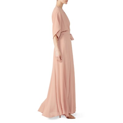 reformation winslow short-sleeve v-neck wrap maxi dress Reformation