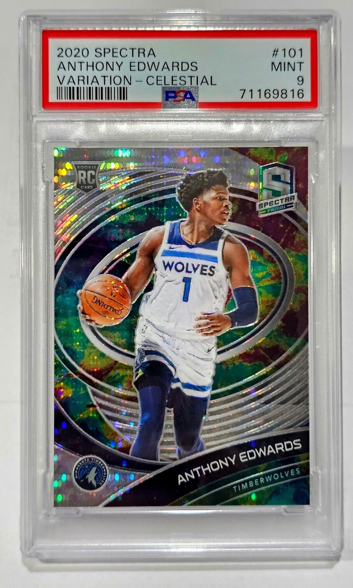 2020-21 SPECTRA ANTHONY EDWARDS VARIATION CELESTIAL /99 ROOKIE RC 