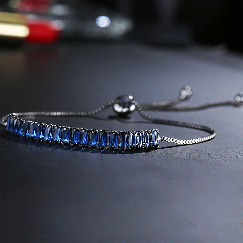 European Handmade London Blue Topaz Gemstone Silver Charming Bracelets 7.5 Inch - Image 3 of 4