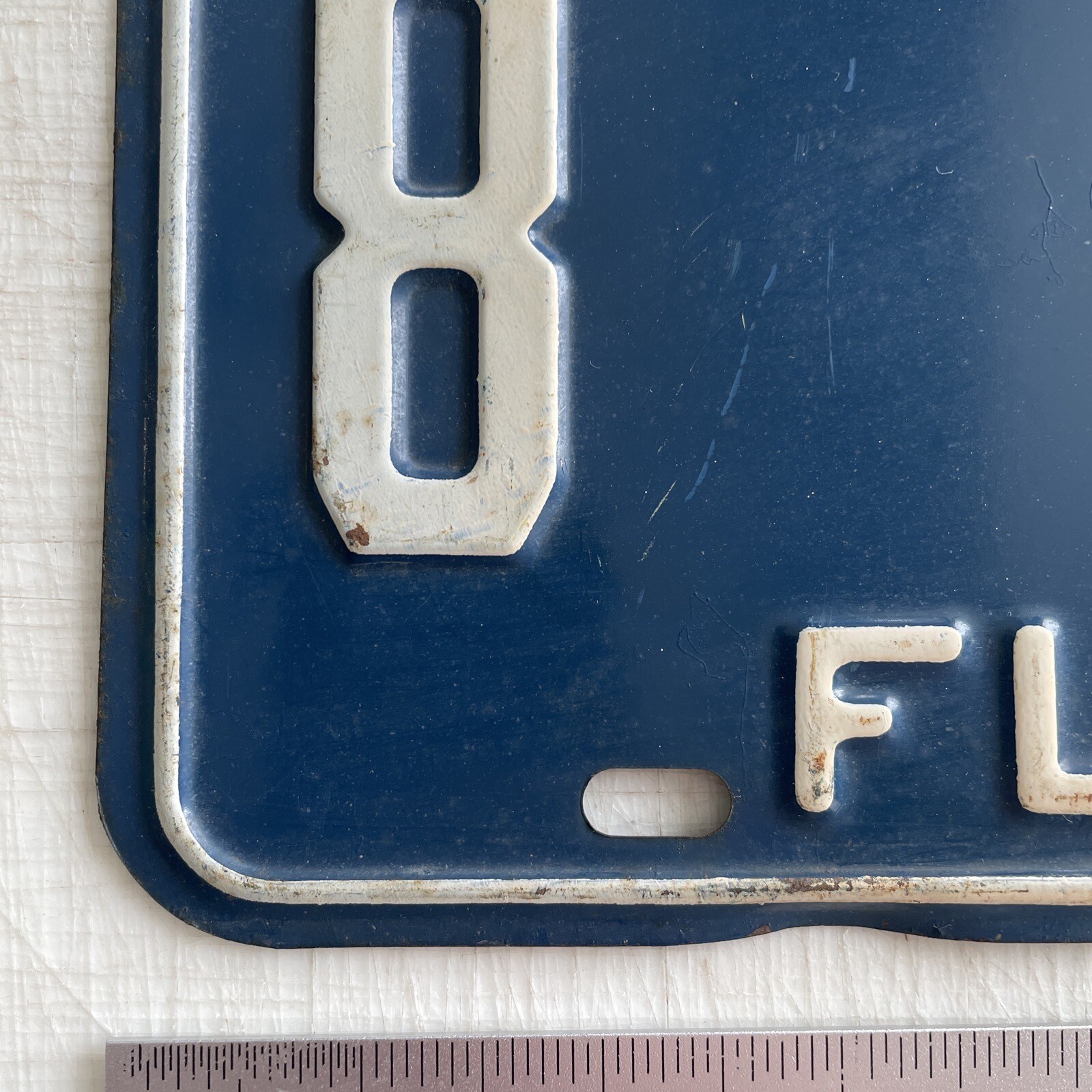 Vintage 1963 Florida License Plate Tag 8554 Volusia County Sunshine