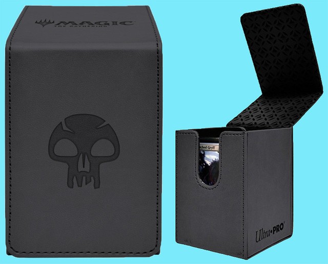 ULTRA PRO MTG MATTE BLACK ALCOVE MANA SWAMP FLIP DECK BOX Card Storage