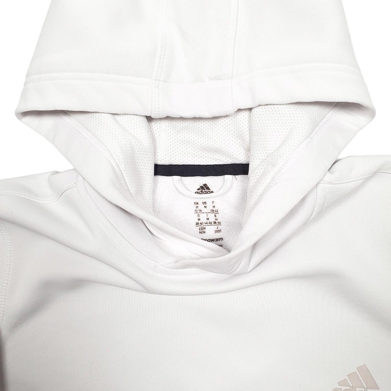 ADIDAS Hoodie Climawarm Polyester Jumper Sweatshirt Womens M image 2