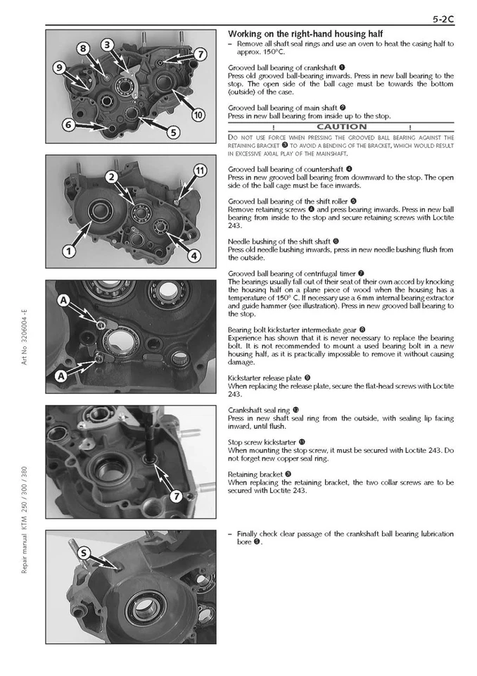 KTM Engine Service Workshop Shop Repair Manual Book 2002 300 EXC - Image 3 of 4