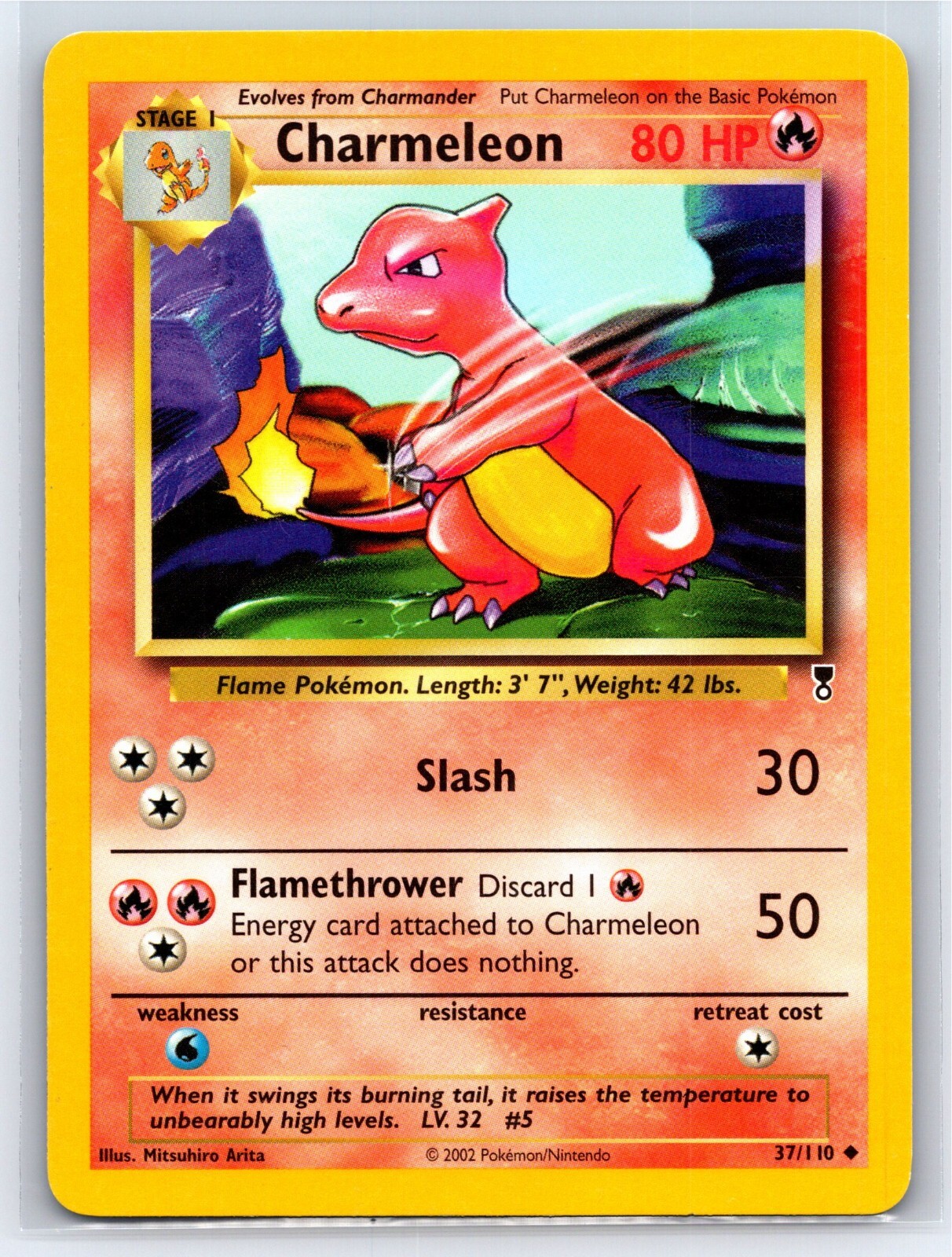 2002 Pokemon TCG Legendary Collection Charmeleon - 37/110 - NM