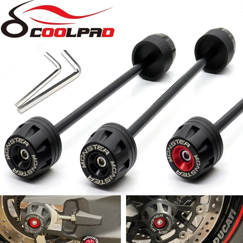 For DUCATI Monster 620 695 696 795 796 797 821 F&R Wheel Fork Slider Protector — 第 2/4 张图片