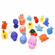 Float Squeeze Wash Animals for Baby 10 Rubber Swimming Different Toys