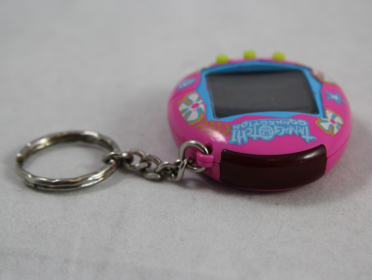 Tamagotchi Connection V2 Magenta Pink Blue White Flowers