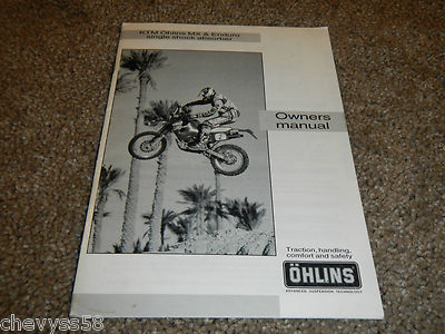 KTM OHLINS MX ENDURO MONO SHOCK SUSPENSION ADJUSTMENT SHOP SERVICE