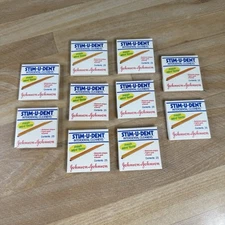 VTG 1987 Stim-U-Dent Johnson & Johnson Interdental Cleaner Wood 10 Pks 250 Picks