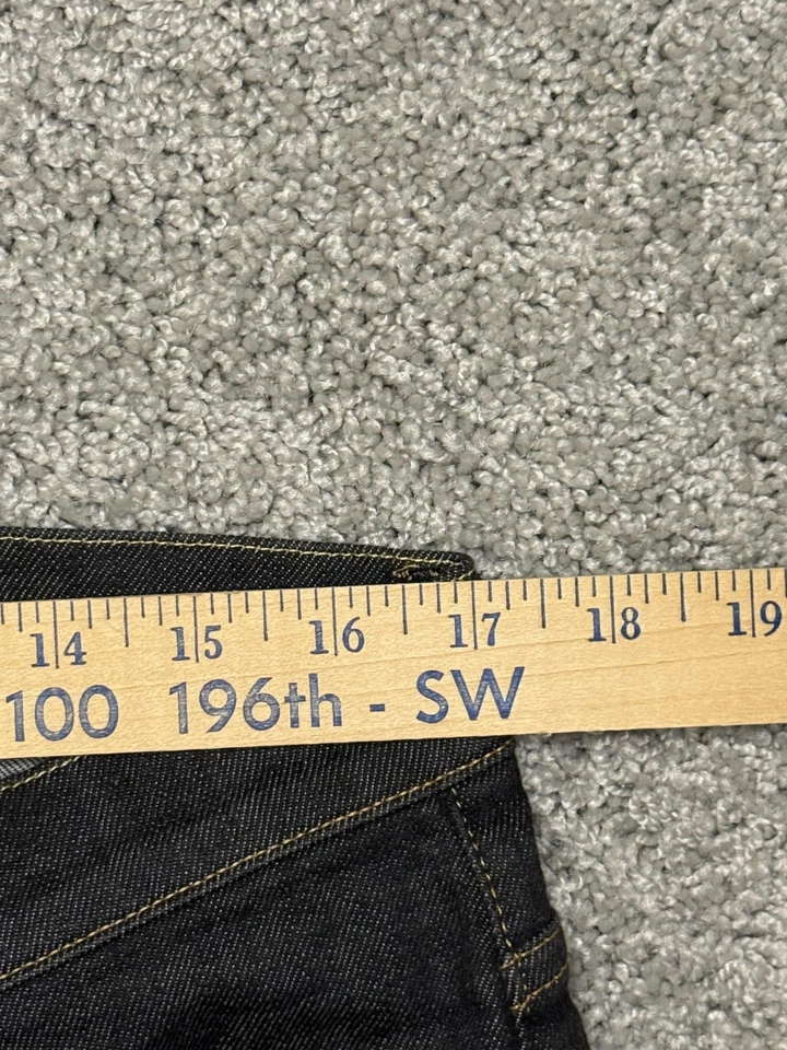 Woolrich Denim Shorts Mens 34 Blue Raw Selvedge Made in Italy Jean Cuffed Casual - Image 3 of 4