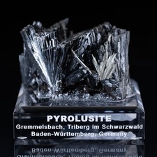 Pyrolusit 💎 Gremmelsbach - Schwarzwald - Deutschland ⛰️ inkl. Sockel (FCM1790)