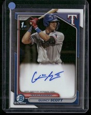 2024 Bowman Chrome #CPA-QS Quincy Scott Prospect Autographs