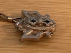 ANTIQUE GOLD FILLED BOW TIE LINK TAILLE D'PANAGE VICTORIAN NECKLACE BROKEN CLASP — photo 3