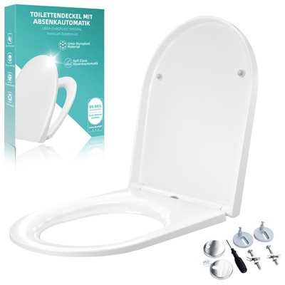 Klodeckel D-Form Toilettensitz Softclose Toilettendeckel mit Quick Release