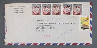 Mayfairstamps Bolivia 1965 Universal Vote La Paz Registered to New York NY Cover