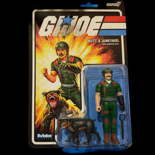 GI Joe  Mutt and Junkyard  K-9  Action Figure 3.75  Super7 ReAction