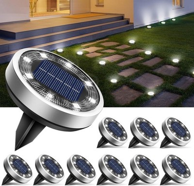 10er Pack Solar Bodenleuchten für den Außenbereich,   Solarleuchten, Garten, ...