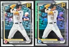 2 - 2024 Konnor Griffin 1st Bowman Base/Refractor Base - Hot Prospect - Pirates