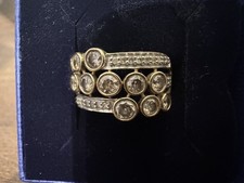 9ct Gold Champagne and White Diamond Bubble Boodles style Ring 1.49ct