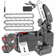 6-Inch Mini Chain Saw with Rechargeable Batte...