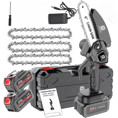 #ad #ad 6 Inch Mini Chain Saw with Rechargeable Battery Adjustable Safety Homes Gardens $23.14