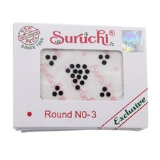 shuruchi Black Bindi Size 3 Pack of 12, Traditional Indian Bindi