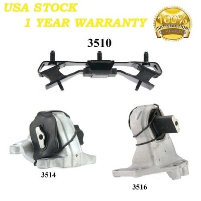 3 PCS MOTOR & TRANS MOUNT FIT 2018-2020 JEEP WRANGLER 3.6L - AUTO TRANS