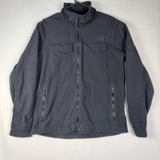 The North Face Fleece Jacket Mens Medium Black Full Zip Outdoor Pockets