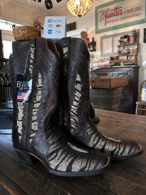Black Jack Handmade Custom Stingray Cowboy Boots Women s Size 10 B New