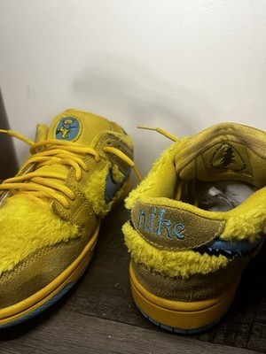 Nike Dunk Low SB x Grateful Dead Yellow Bear Shoes  Size 7 - BOX NOT INCLUDED 