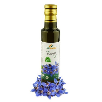Biopurus zertifiziertes Bio kaltgepresstes Borretschsamenöl 250ml