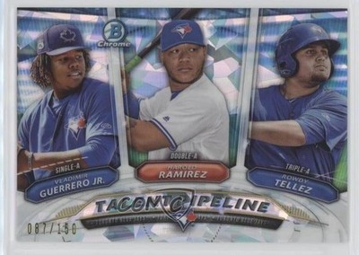 2018 Bowman Atomic Refractor /150 Rowdy Tellez Vladimir Guerrero Jr #TP-TOR 1v3