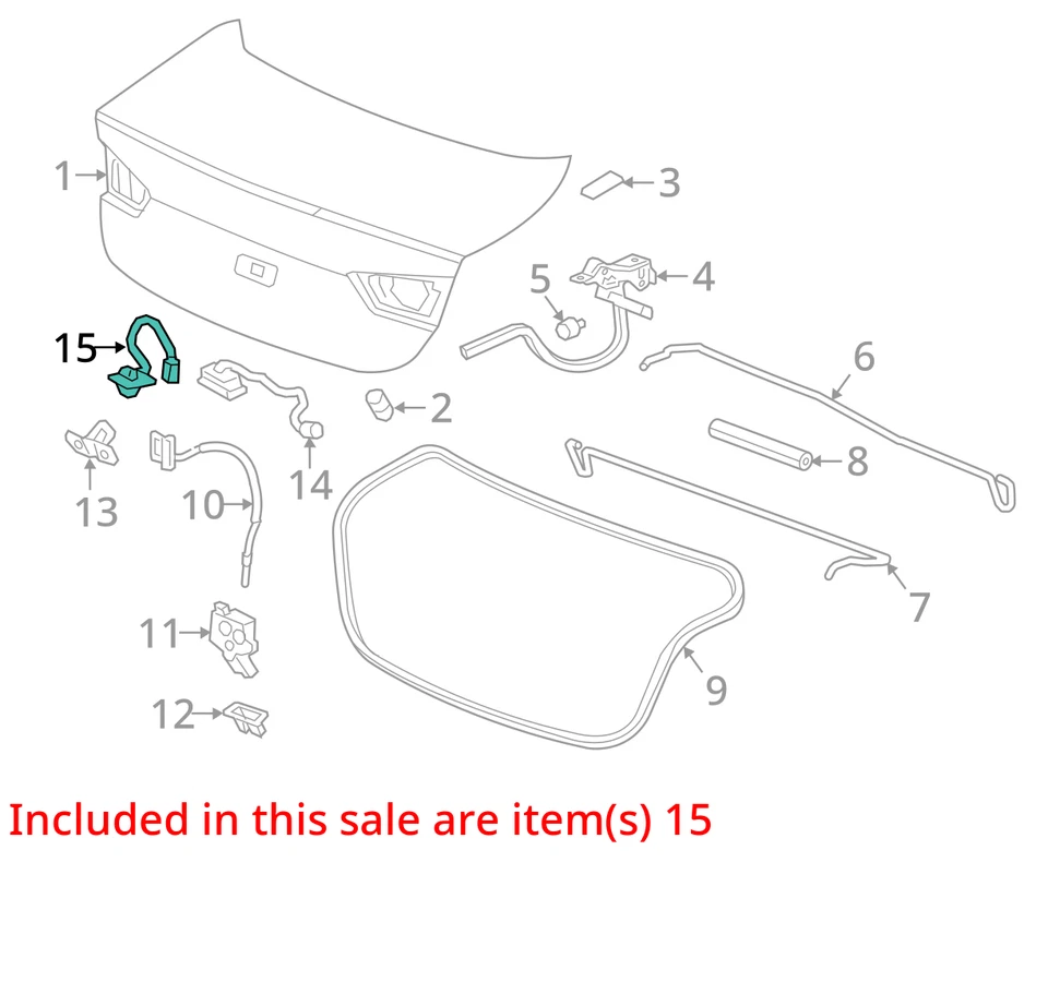 (LOCAL PICKUP ONLY) 16 17 18 19 20 21 22 23 24 MALIBU Trunk Decklid Tailgate Foto 3 de 4